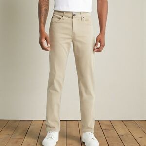 Paper Denim & Cloth Stretch Slim Classic 5 Pocket Style Pants Khaki Men's 34x32